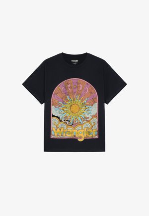 Wrangler, GIRLFRIEND TEE - T-shirt imprimé - dark sapphire