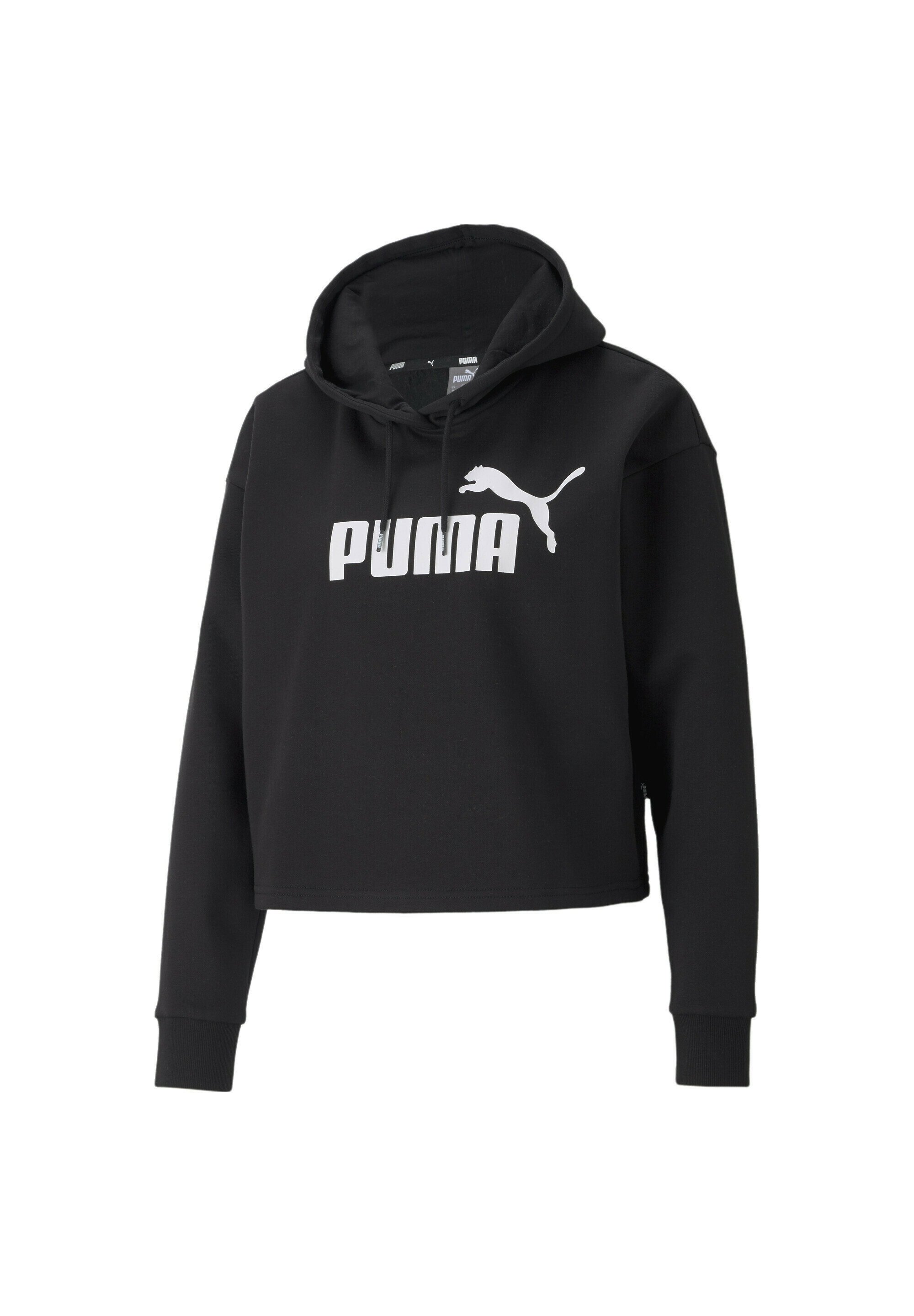 Puma ESSENTIALS CROPPED LOGO Hoodie black Zalando