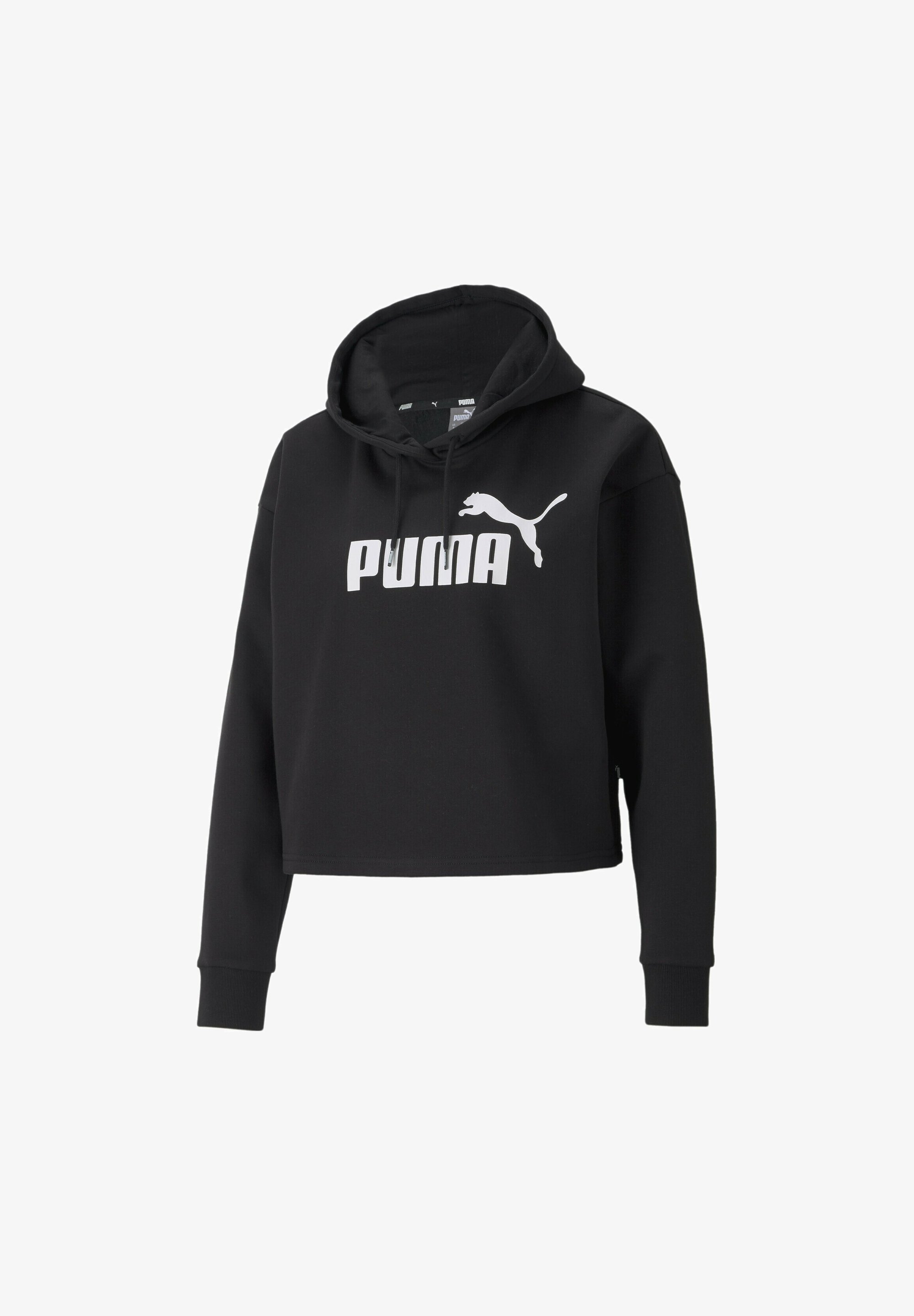 Puma ESSENTIALS CROPPED LOGO Hoodie black Zalando1