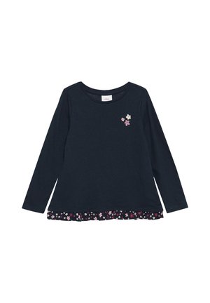 WEICHES MIT AUSGESTELLTEM SAUM - Maglietta a manica lunga - navy