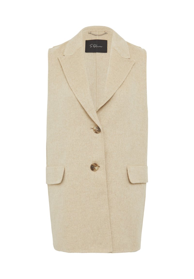 s.Oliver BLACK LABEL Bodywarmer beige mêleerd s.Oliver BLACK LABEL Bodywarmer beige mêleerd
