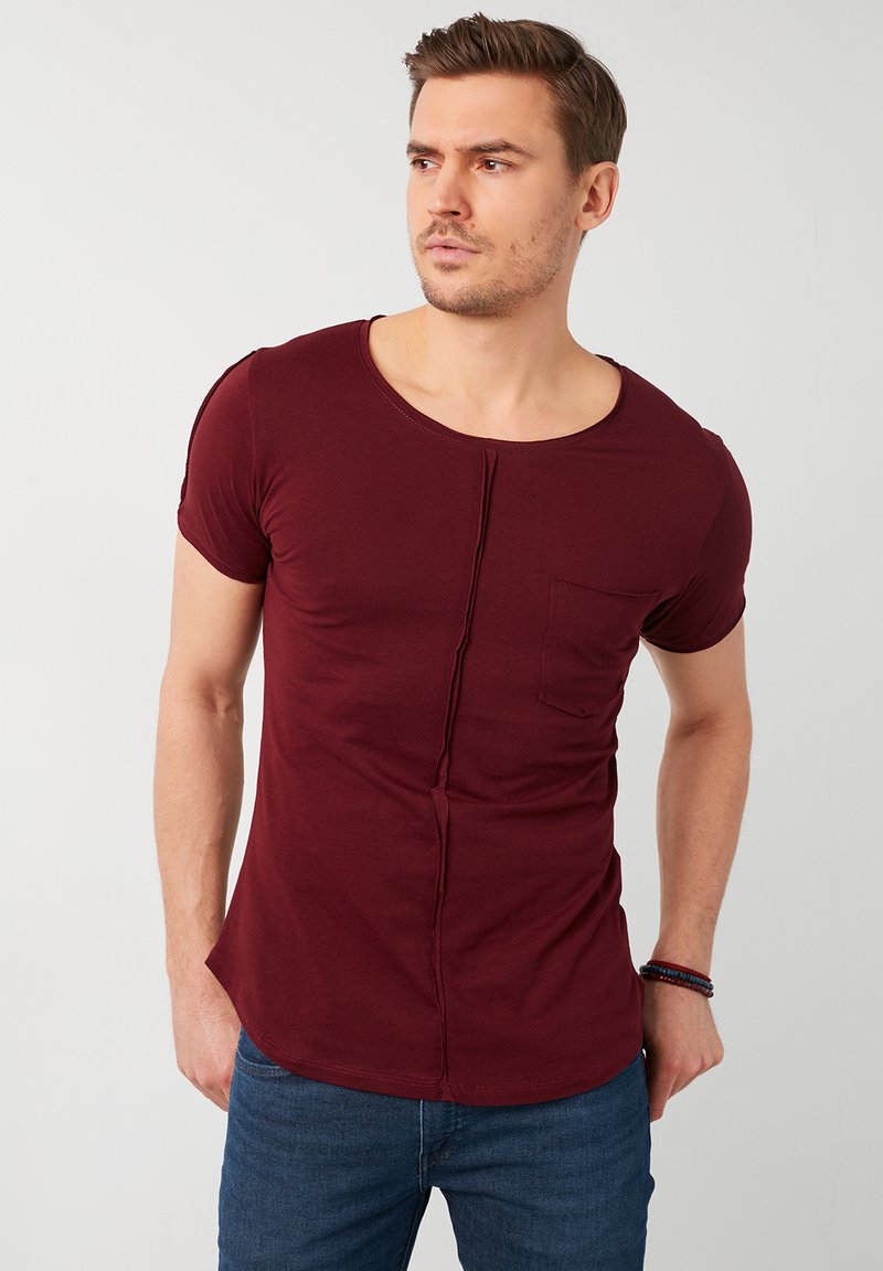 Buratti SLIM FIT - T-shirts basic - bordeaux
