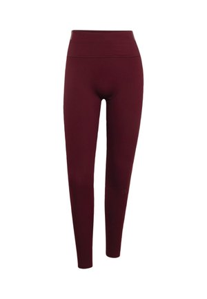 adidas Performance, ALL ME STUDIO RIB LEGGINGS - Leggings - maroon