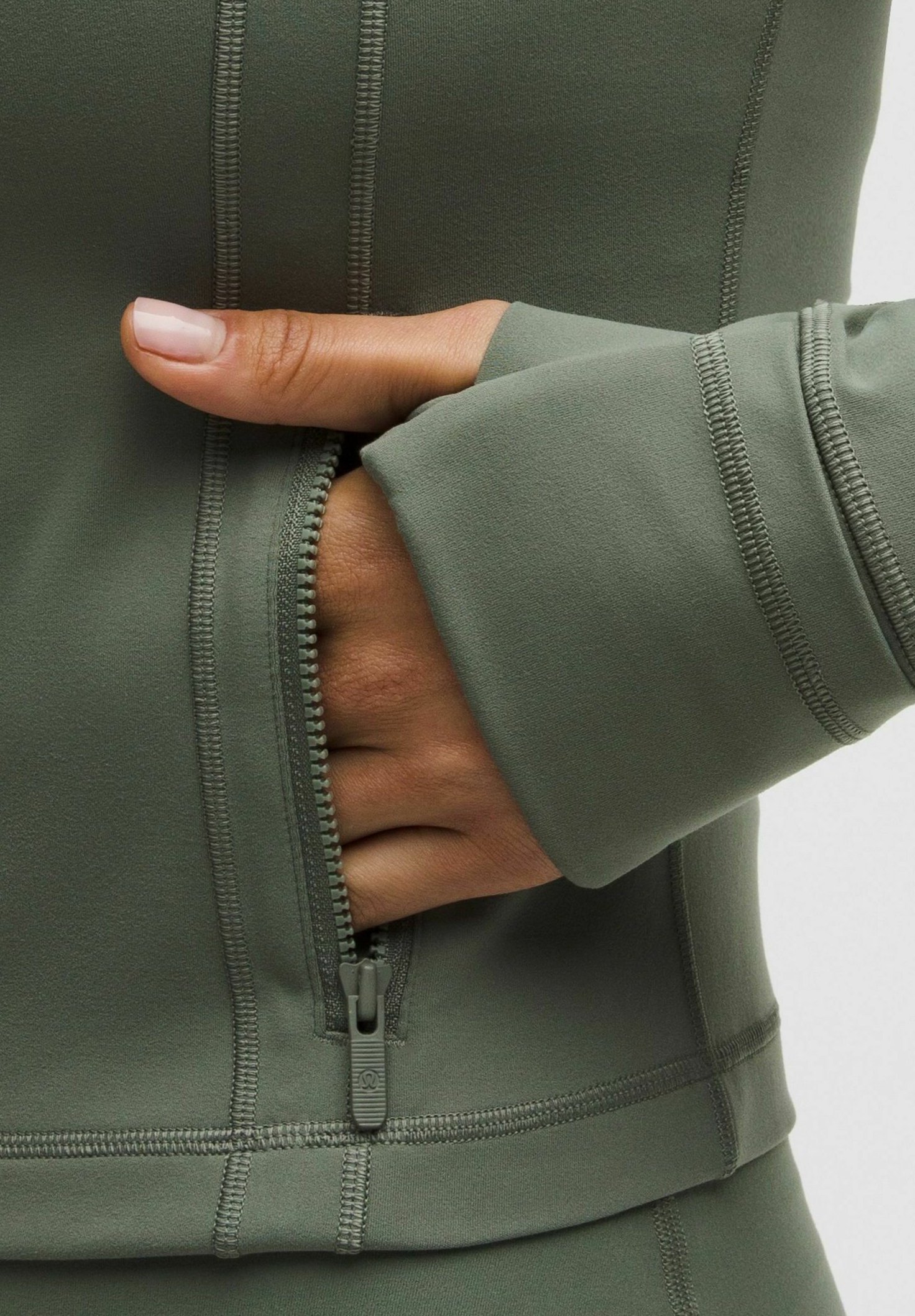 lululemon DEFINE CROPPED NULU™ - Zip-up sweatshirt - willow leaf