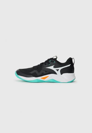WAVE MOMENTUM PRO - Chaussures de volley - black/tangelo/ice green