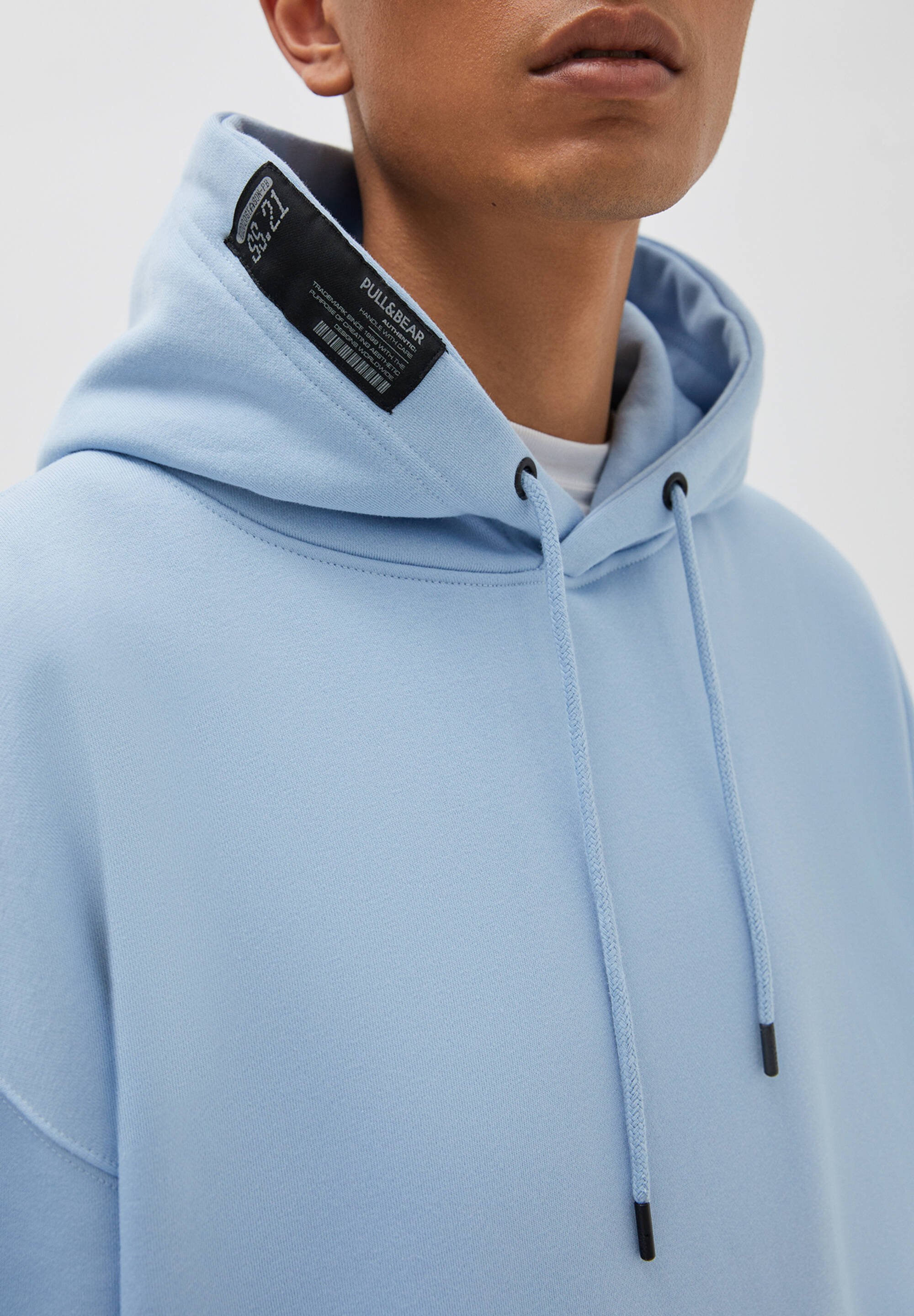 pull and bear light blue hoodie