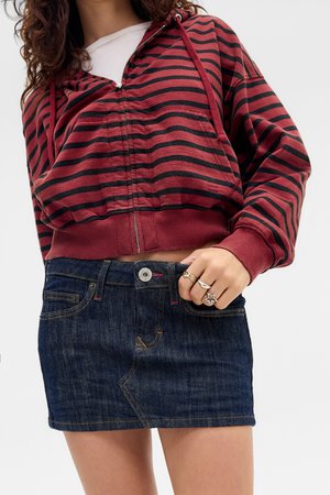 BDG Urban Outfitters ULTIMATE MINI - Džinsinis sijonas - rinse