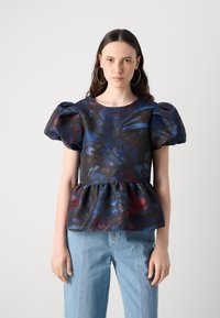 Scotch & Soda CAP SLEEVE WITH PEPLUM - Bluse - pheasant