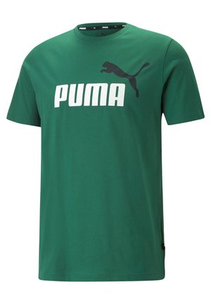 Puma ESS LOGO SHORTSLEEVE - T-shirt con stampa - grün