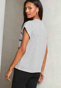 Lipsy REGULAR FIT - ROUND NECK STRIPE SEQUIN - T-Shirt print - grey
