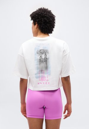 PUMA X HYROX CROPPED  - Tricou cu imprimeu - white