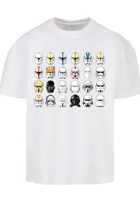 F4NT4STIC STAR WARS STORMTROOPER HELMETS CAD OVERSIZE - T-shirts med print - white