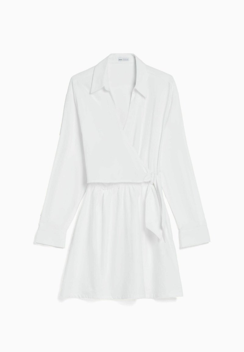 Bershka Blousejurk wit Bershka Blousejurk wit