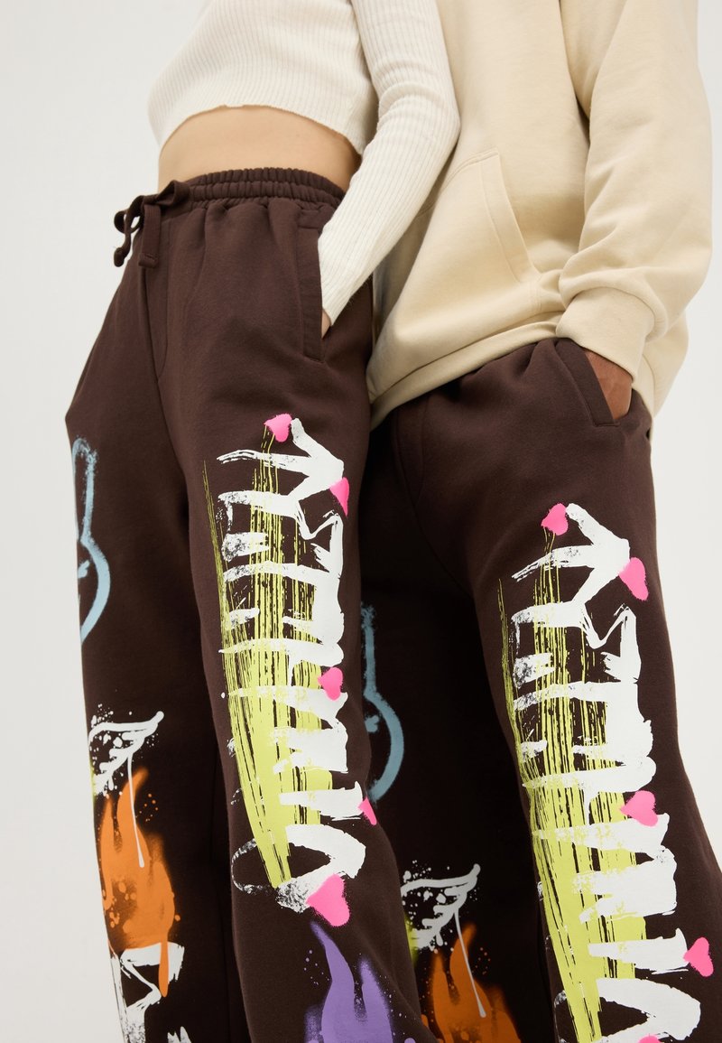 YOURTURN Tracksuit bottoms - dark brown