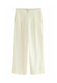Next TALL FIT - WIDE STRIPED - Stoffhose - white