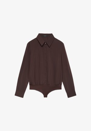 Calliope, CAMICIA TINTA UNITA - Hemdbluse - cioccolato scuro