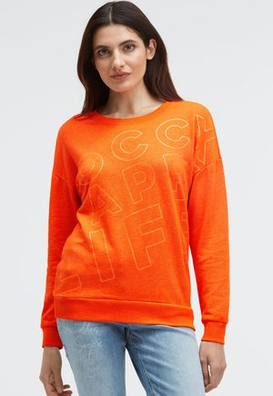 MIT GLITTER ARTWORK - Sweatshirt - neon orange