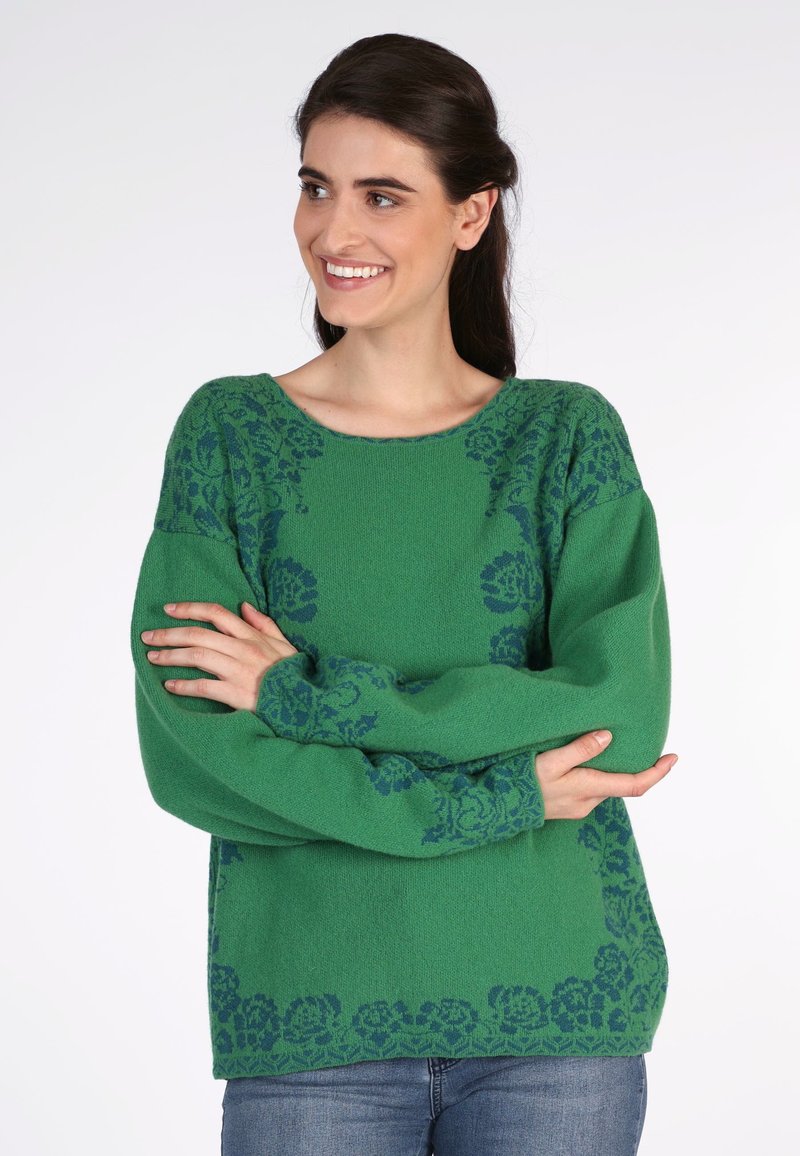 Sorgenfri Sylt FLEKKA - Strickpullover - deep grass