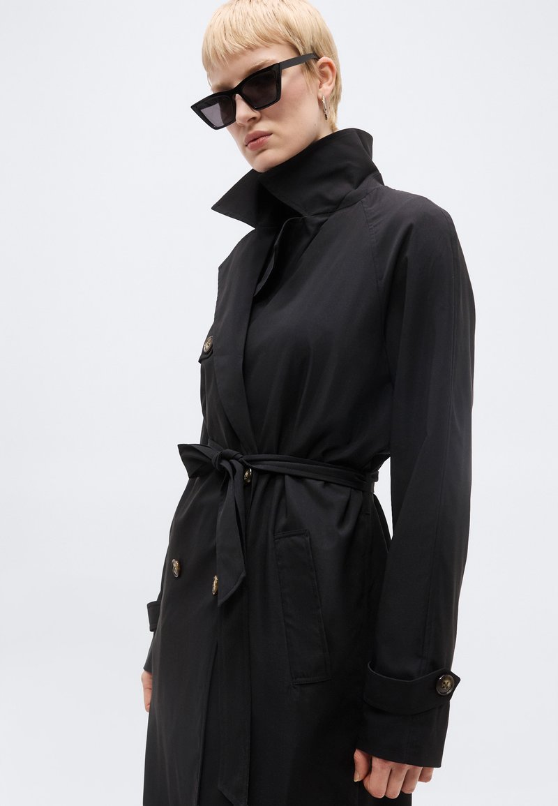 Vero Moda Trench Long Vmtessagold Coat – Femme – 100% Polyester – Double Boutonnage