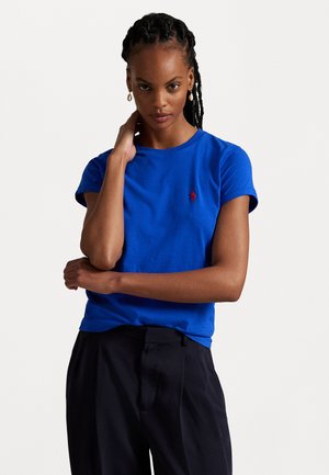 COTTON JERSEY CREWNECK T-SHIRT - T-shirts - pacific royal