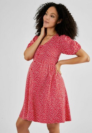 V-NECK MATERNITY - REGULAR FIT - Paitamekko - red ditsy