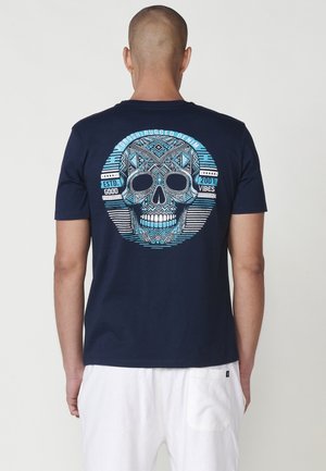 SHORT-SLEEVED - T-shirt con stampa - navy