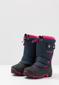KangaROOS BEAN II - Vinterstøvler - dark navy/daisy pink