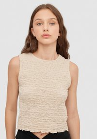 INSIDE TEXTURA FRUNCIDA - Top - beige