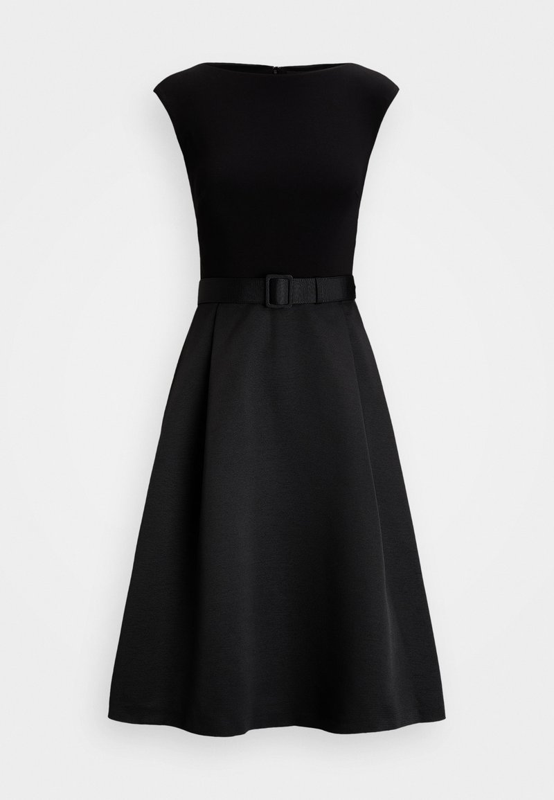 Lauren Ralph Lauren BELTED FAILLE JERSEY COCKTAIL DRESS - Cocktail dress /  Party dress - black - Zalando.co.uk