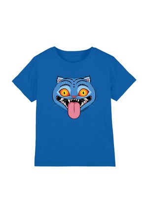NETFLIX, KPOP DEMON HUNTERS DERPY TIGER FACE UNISEX - Print T-shirt - royal blue