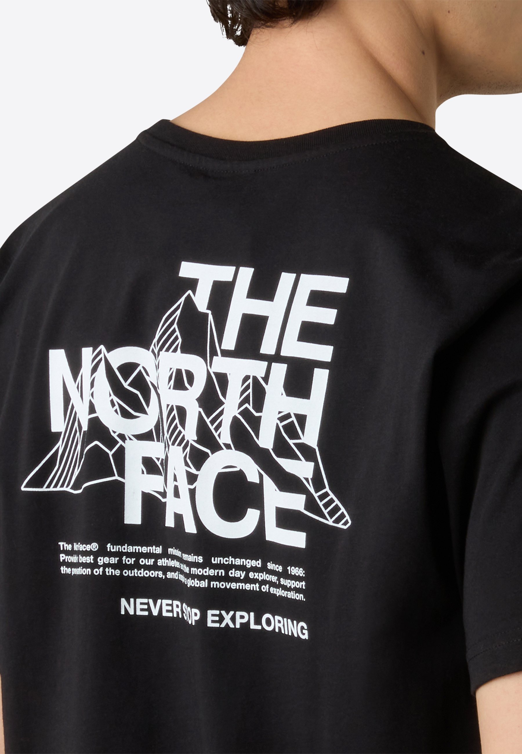 ★英国発*The North Face*新作*Mountain Sketch back Tシャツ/WF The North Face MOUNTAIN SKETCH - T-shirt imprimé - tnf black