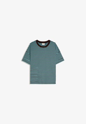 Bershka, BOXY FIT PRINTED - T-SHIRT 01156093 - T-shirts print - dark blue