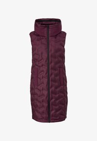 LANGE MIT STEPPUNG Weste aubergine/bordeaux