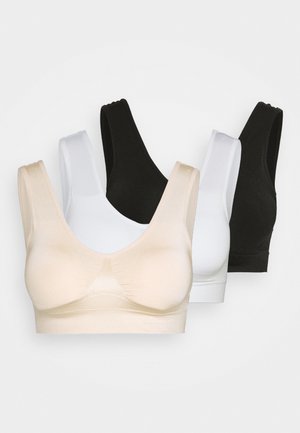 COMFORT BRA 3 PACK - Bustier - black/latte/white