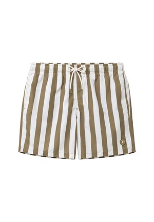 The Sunshine Brand, REGULAR FIT BROAD STRIPE - Short de bain - brown hazelnut stripe