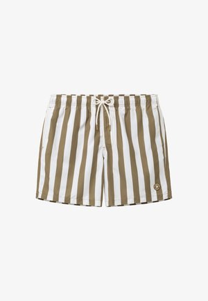 The Sunshine Brand, REGULAR FIT BROAD STRIPE - Bañador corto - brown hazelnut stripe