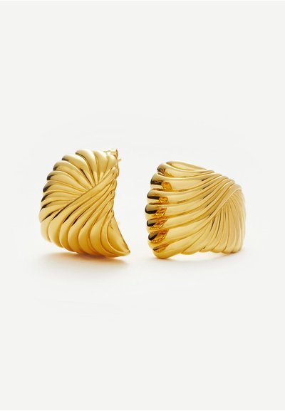 Missoma WAVY RIDGE RIPPLE OVERSIZED STUD EARRINGS - Naušnice - gold-coloured