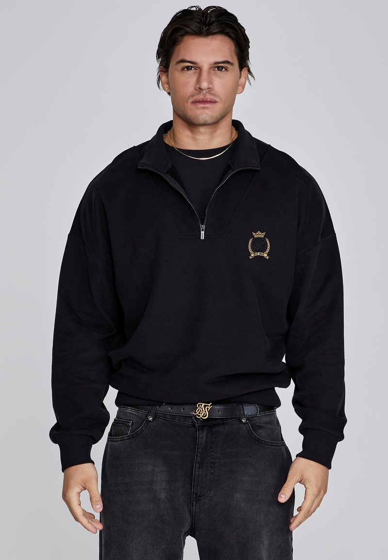 SIKSILK QUARTER ZIP  - Sweatshirt - black