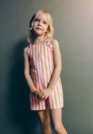 Mango Kids, BABY - Combinaison - orange pink