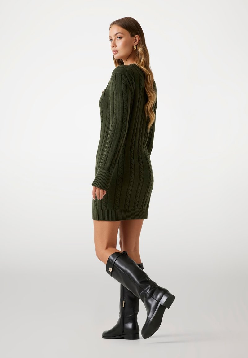 Guess ELSA Strickkleid dunkelgrün Zalando