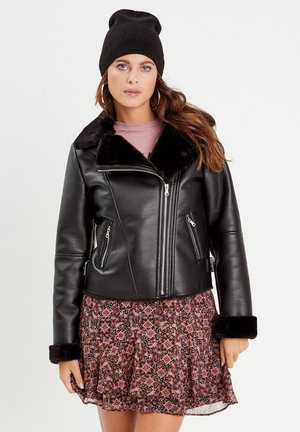 Veste en similicuir - noir