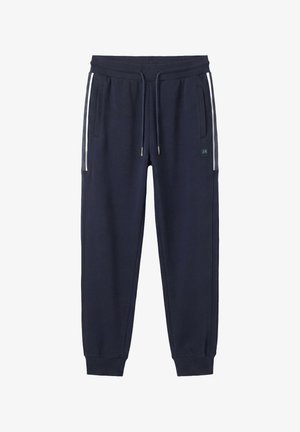 Antony Morato, TROUSERS REGULAR FIT WITH TAPE ON 2 LEG SIDES AND RUBBER PATCH - Trainingsbroek - blue-grey