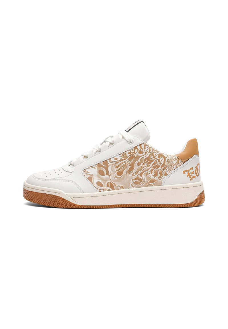 Ed Hardy ACE LOW - FLAMES - Sneaker low - white tan