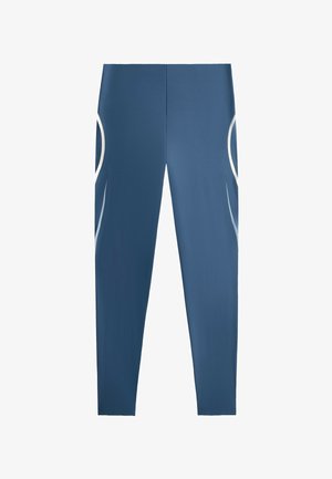 OYSHO, HIGH-RISE COMPRESSIVE CORE-CONTROL ANKLE-LENGTH LEGGINGS - Legging (type pantalon) - mid grey-blue