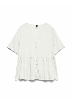 Vero Moda, TOP MIT SCHÖSSCHEN VMALBA TOP - Blouse - snow white