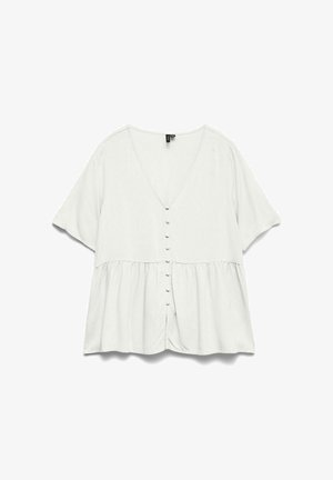 Vero Moda, TOP MIT SCHÖSSCHEN VMALBA TOP - Blouse - snow white