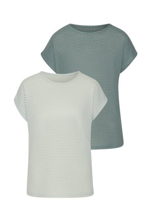 KURZARM 2PACK - Print T-shirt - mint eukalyptus