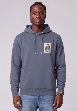 watapparel, KÖNIG DER HERZEN UNISEX - Hoodie - blue grey