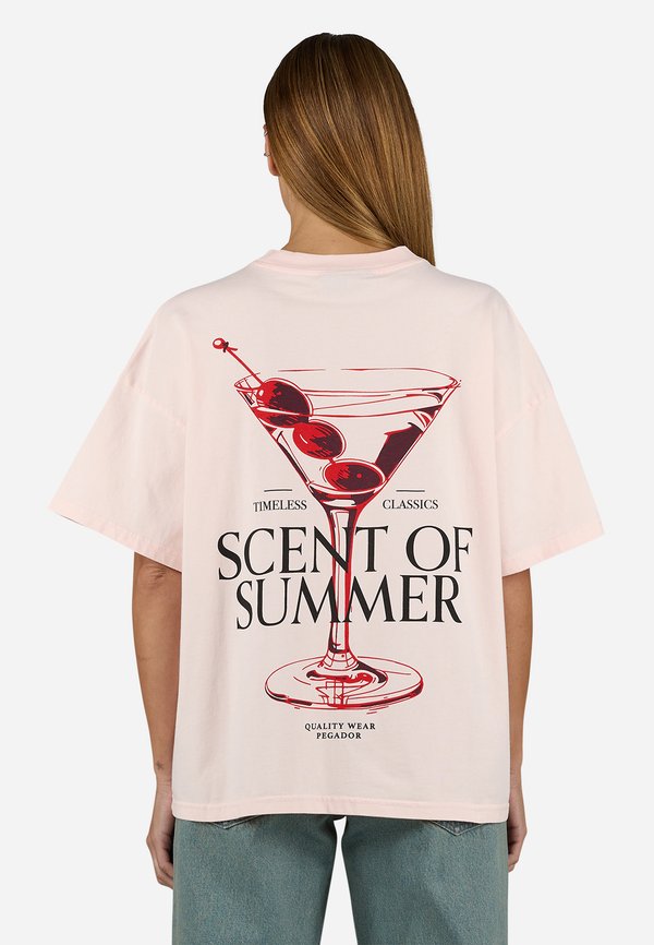 JORBA HEAVY OVERSIZED TEE - Print T-shirt - washed dusty rose