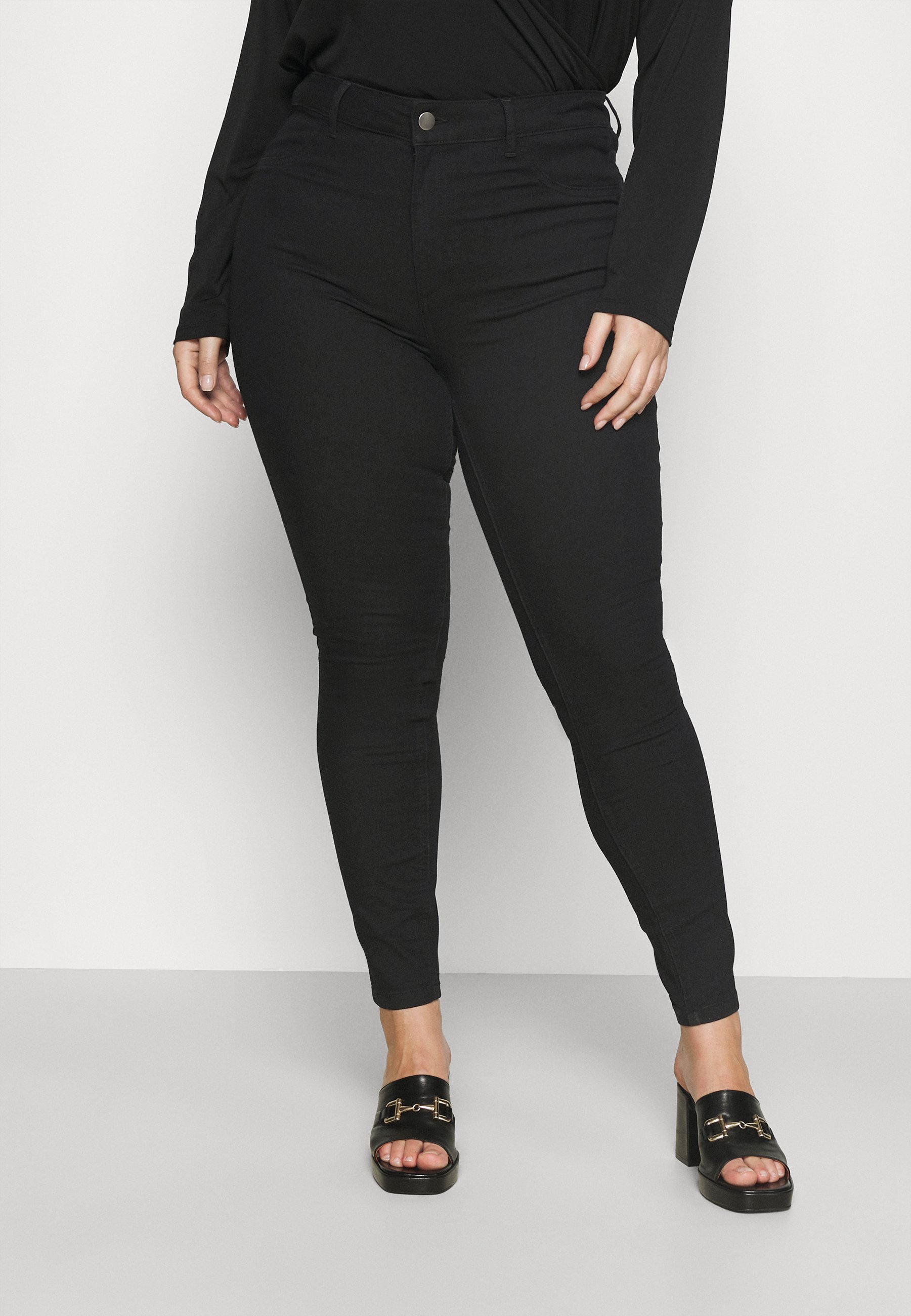 VILA CURVE VIJEGGY ANA - Jeggings - black - Zalando.ie